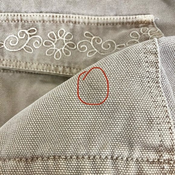 Vintage Gramicci Button Up Floral Embroidered Sherpa-Lined Barn Coat - Size L - Picture 9 of 11